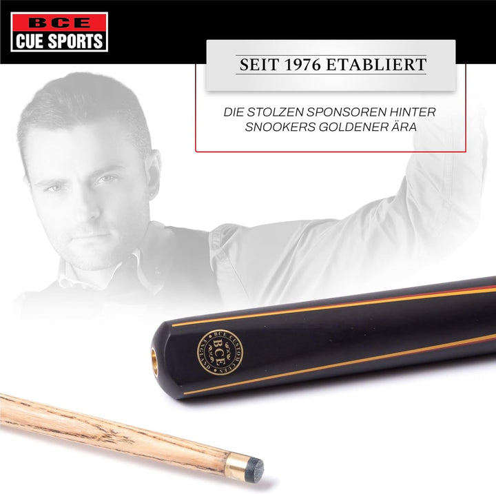 BCE Protégé 3/4 Cut Snooker- / Poolqueue und Hartschalenkoffer Gold/Weiss/Rot, Gold/Weiss/Rot