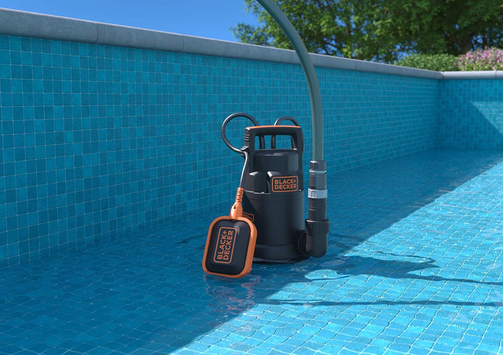 BLACK+DECKER BXUP250PCE Tauchpumpe für Klarwasser (250 W, max. Förderleistung 6000 l/h, max. Förderh