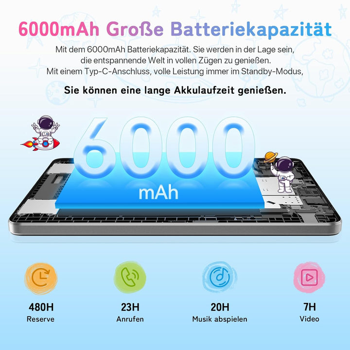 UMIDIGI Kinder Tablet 10.1 Zoll HD, Android Tablet 64GB/1TB TF +8GB(4+4),Quad-Core,Elterliche Kontro