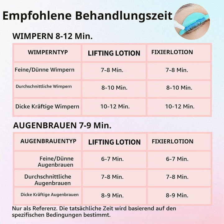 Wimpernlifting Lotion, Wimpernlifting Set, Lash Lifting Set, Augenbrauen Lifting mit pflegendem Seru