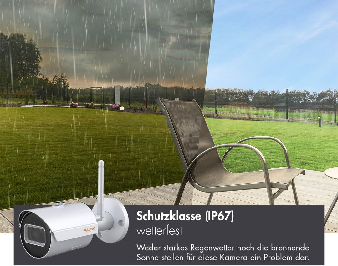 Lupus LE202 WLAN IP Kamera, Mini Überwachungskamera für aussen, SD Aufzeichnung, Deutscher Herstelle