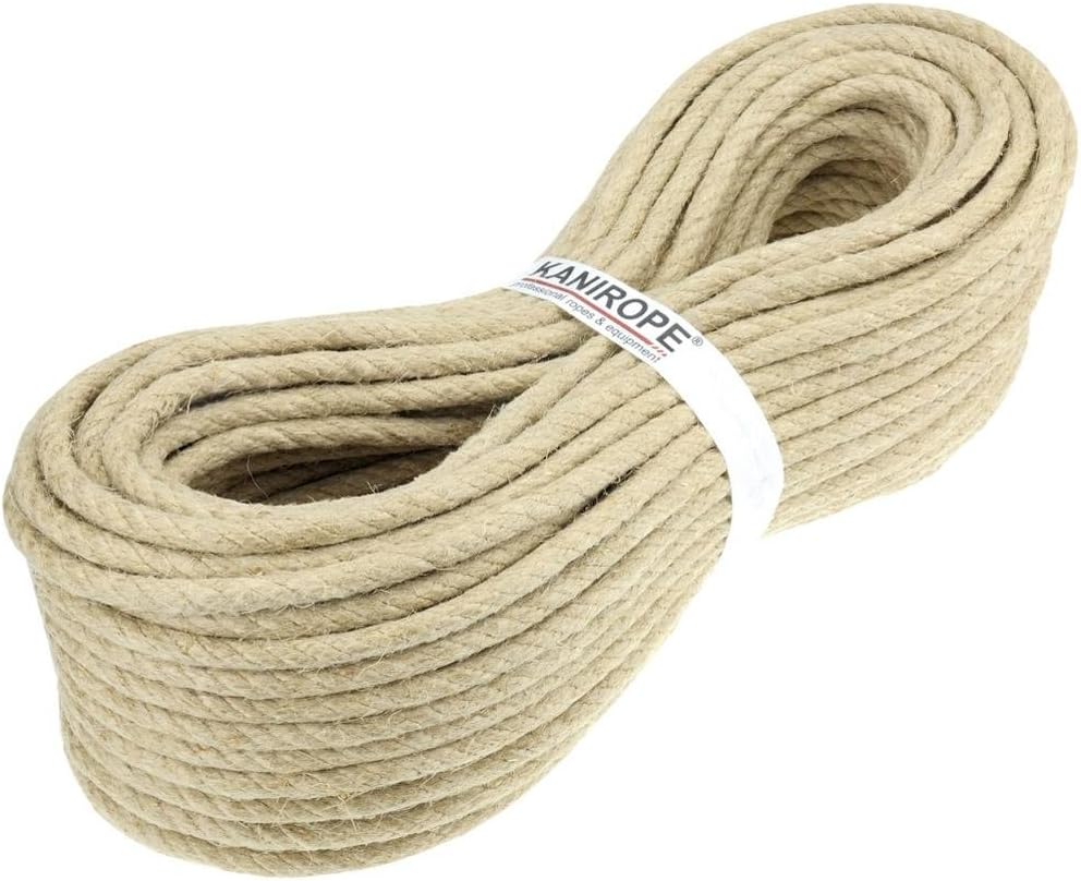 Kanirope® Hanfseil HEMPTWIST ø8mm 30m 4-litzig gedreht, 30m