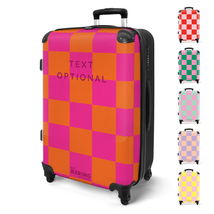 NoBoringSuitcases.com® Reisekoffer 67cm 72L Personalisiert - Grosser Hartschalenkoffer mit Rollen, L