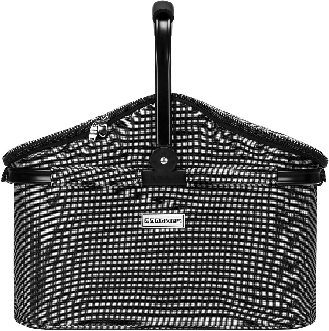 anndora Einkaufskorb 25 Liter Isolierkorb - Grau Iso: Grau Gewebt