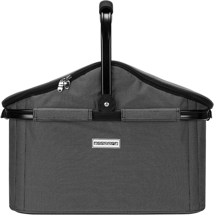 anndora Einkaufskorb 25 Liter Isolierkorb - Grau Iso: Grau Gewebt