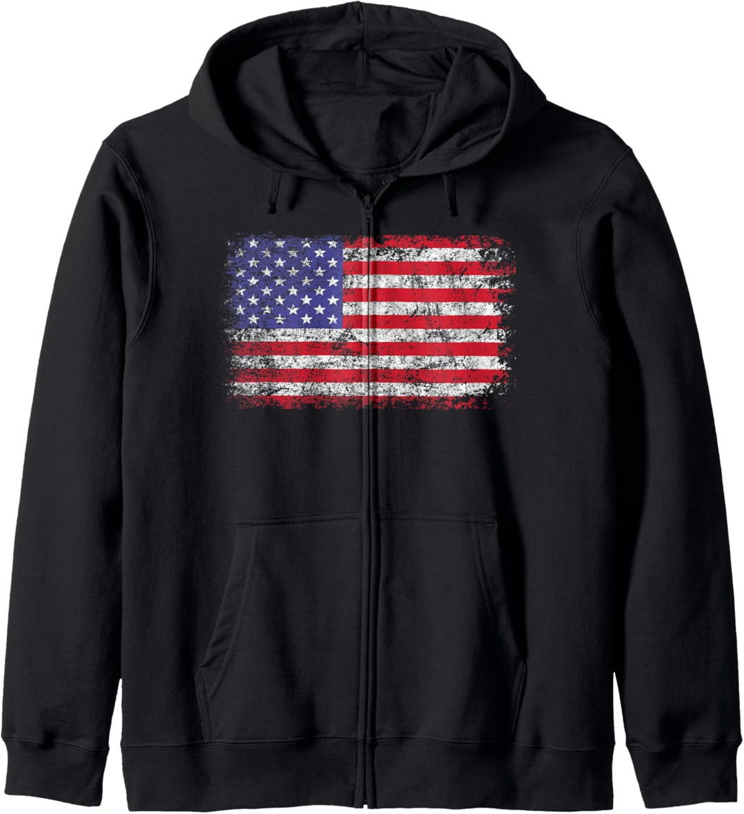 T-Shirt mit amerikanischer Flagge: USA patriotisch für US Herren Damen Kinder Kapuzenjacke