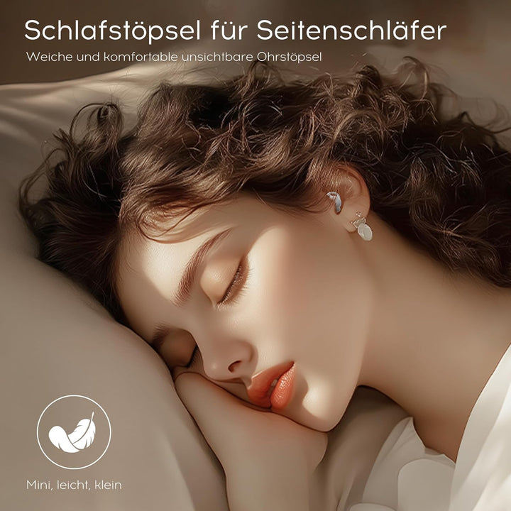 sunvito Schlafkopfhörer, Mini Kopfhörer zum Schlafen Kabellose Bluetooth 6.0 (White-1), white-1