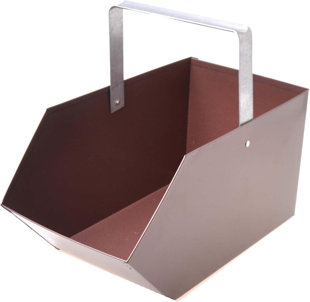 Kohlenkasten Kohlenschütte Aschekasten Aschebehälter Metallkohlenkasten Kohlewanne (Braun), Braun