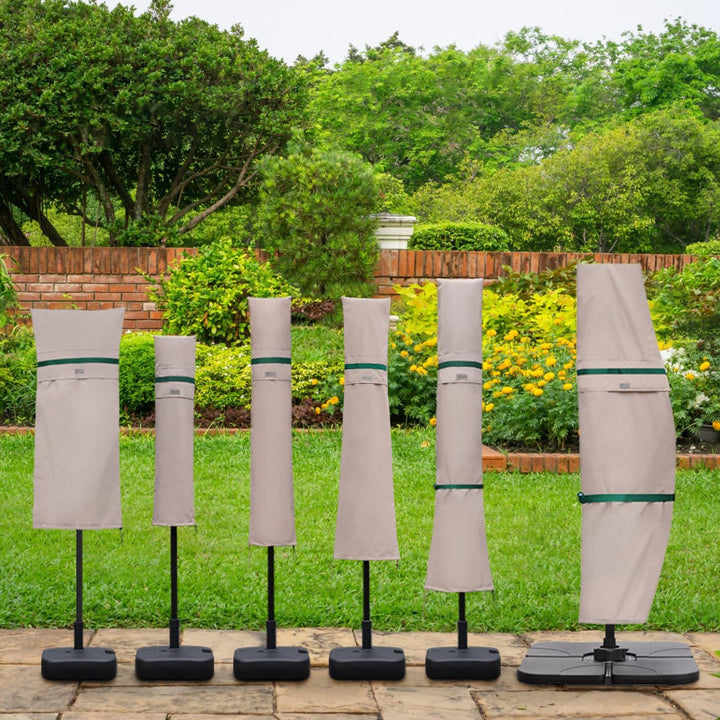 Sekey Sonnenschirm Schutzhülle mit Stab, Abdeckhauben für 350cm / 200x300cm Gartenschirm mit Belüftu