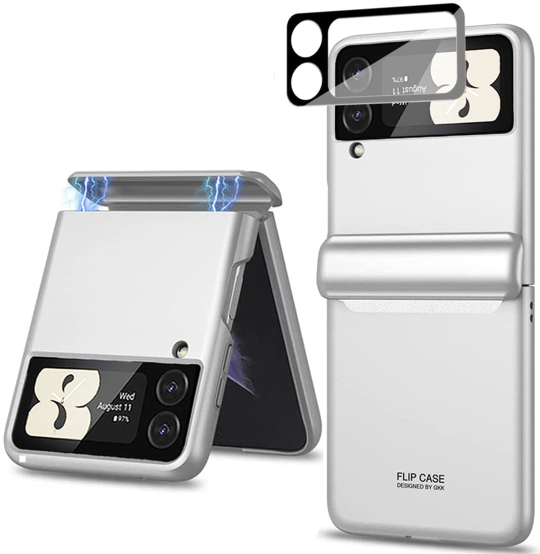 Miimall für Samsung Galaxy Z Flip 3 Hülle, Magnetischer Scharnierschutz Kamera Abdeckung Ultra Dünn
