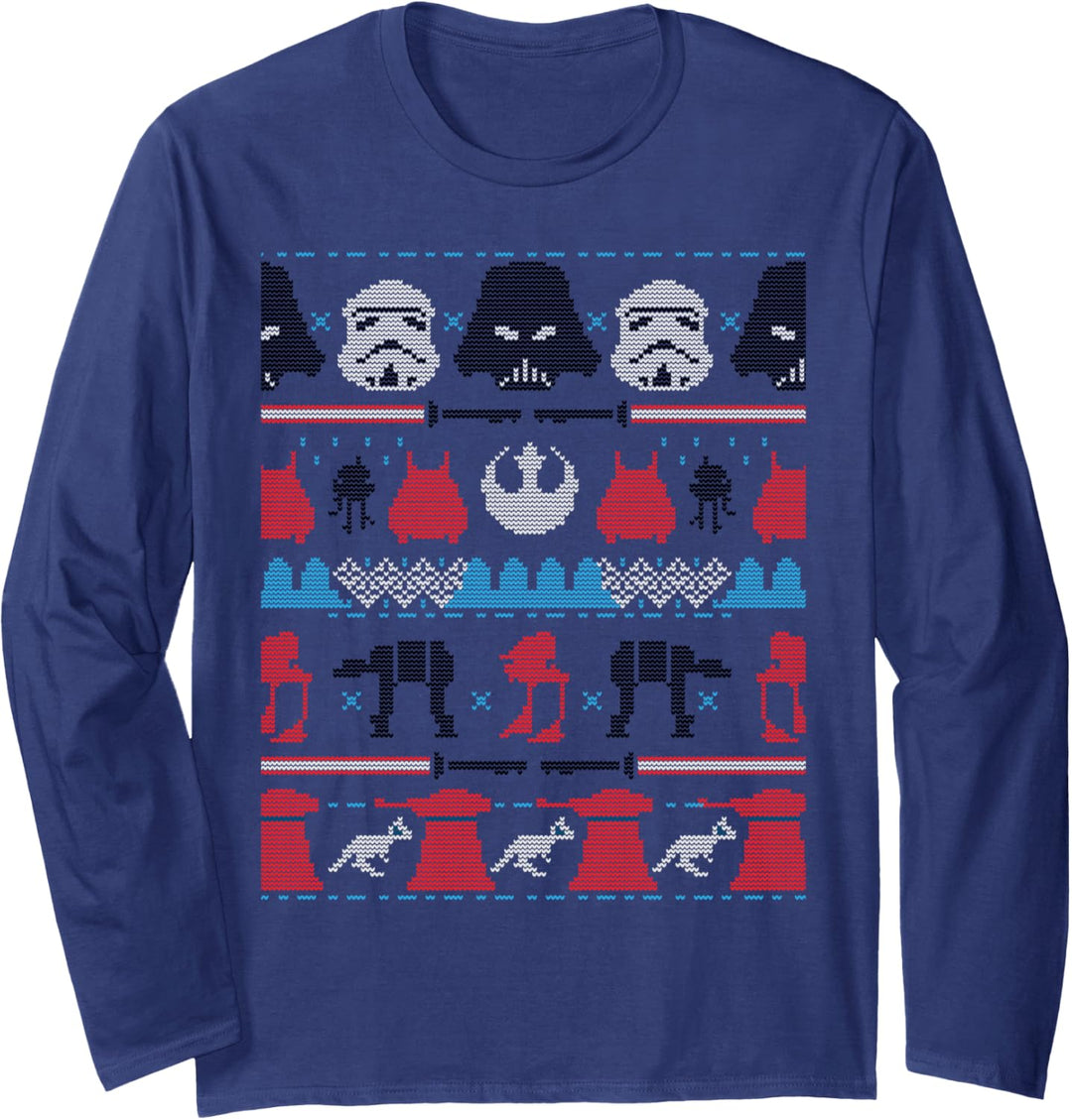 Star Wars Darth Vader Galactic Empire Ugly Sweater Langarmshirt