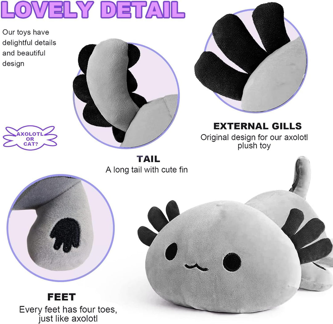 shownicer Plüschtier Axolotl Stofftier Kawaii Salamander Plüsch, Axolotl Kuscheltier Plüschkissen Sp