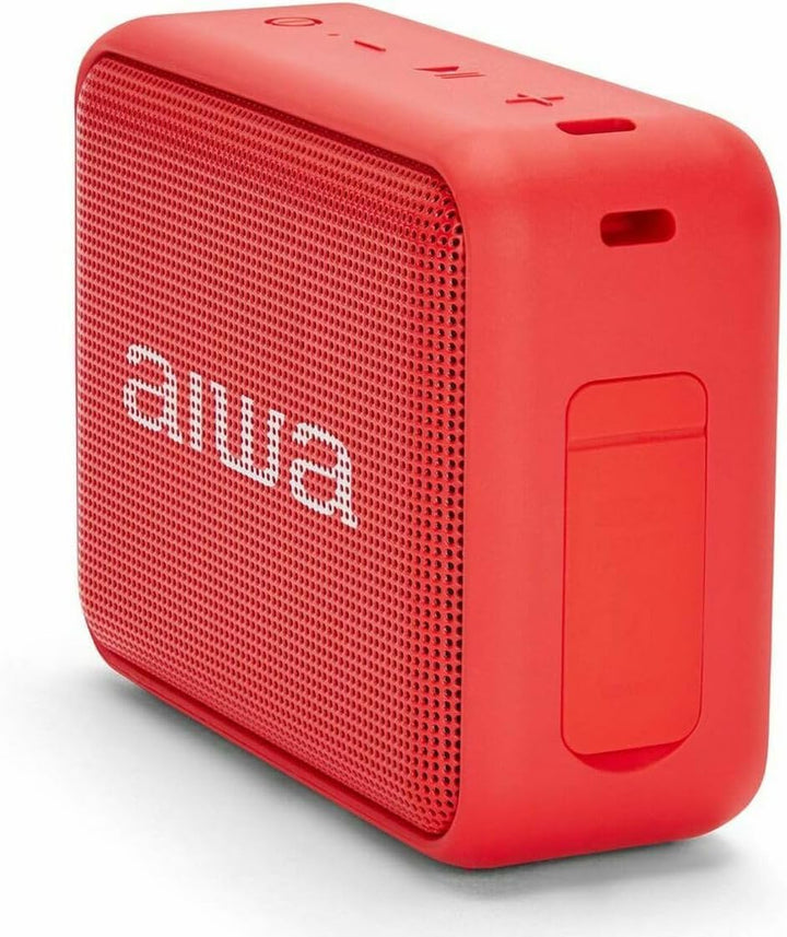 Aiwa BS-200RD Tragbarer kabelloser Bluetooth-Lautsprecher, True Wireless Stereo, wasserdicht, Rot, R