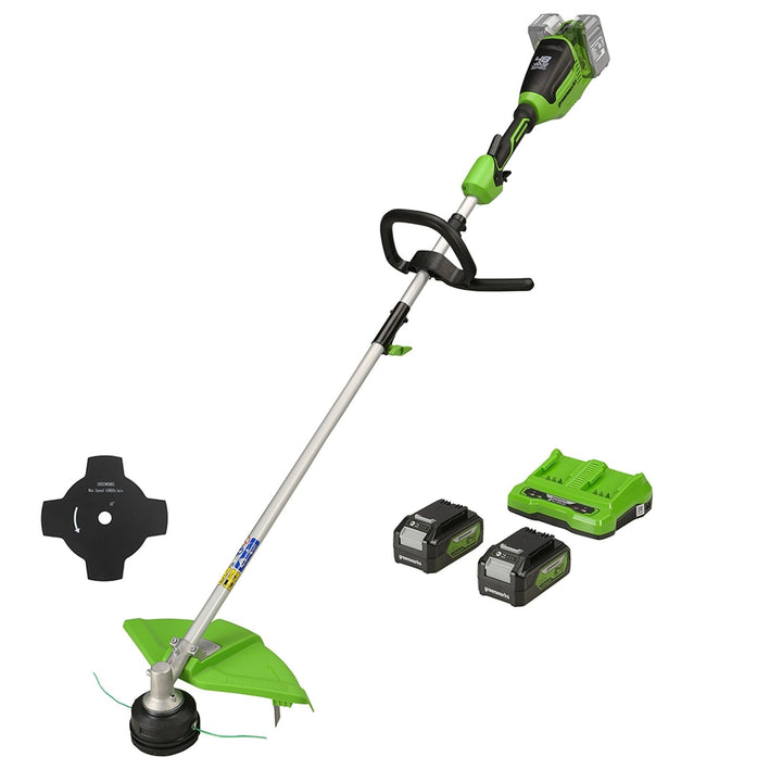 Greenworks GD24X2TXK4X Akku Rasentrimmer für kleine bis mittelgrosse Gärten, 40 cm Schnittbreite, St