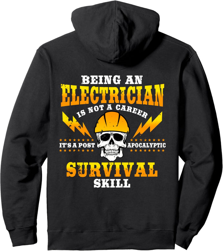 Elektriker Geschenke Design auf der Rückseite Pullover Hoodie