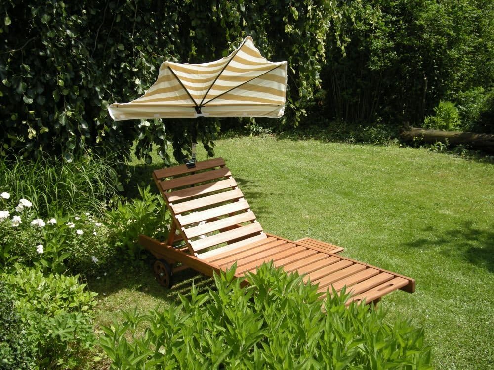 Holly Traveller SONNENLIEGEN-FÄCHERSCHIRM TERRA-BEIGE - STABIELO ® JUBILÄUMS-FÄCHER-SONNENSCHIRM