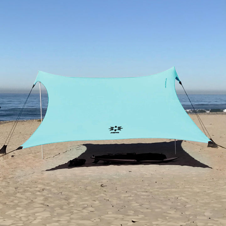 Neso Strandmuschel Gigante 2,5 m hoch 3,3 x 3,3 m | verstärkte Ecken und Kühlfach | Farbe: Wassergrü
