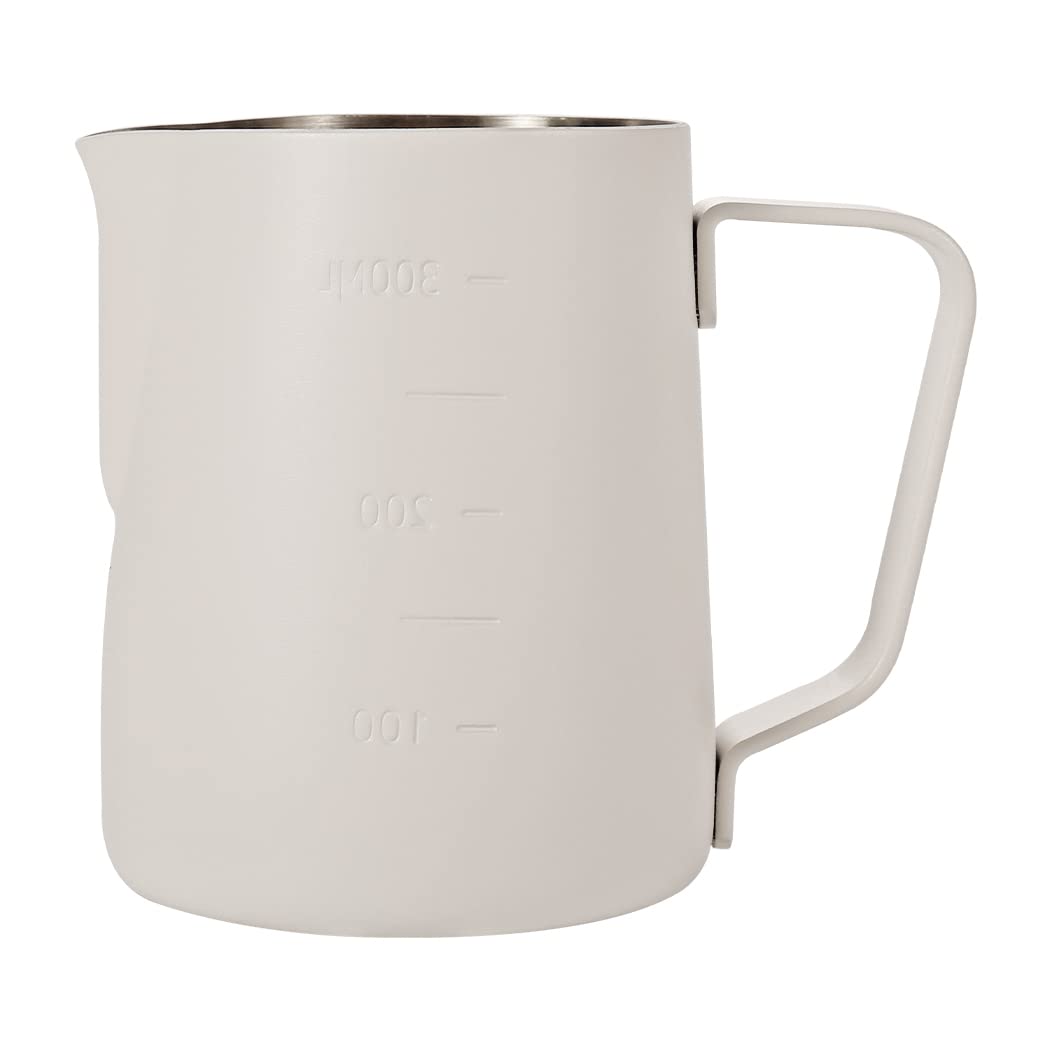 Dianoo Espresso Dampfkrug 350 ml, Milchaufschäumkännchen, Edelstahl, Kaffeemilch, Aufschäumbecher, K