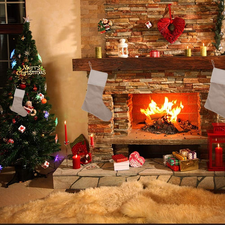 Sackleinen Weihnachtsstrumpf Weihnachten Socken Sackleinen Geshenkbeutel Weihnachtsdekoration Weihna