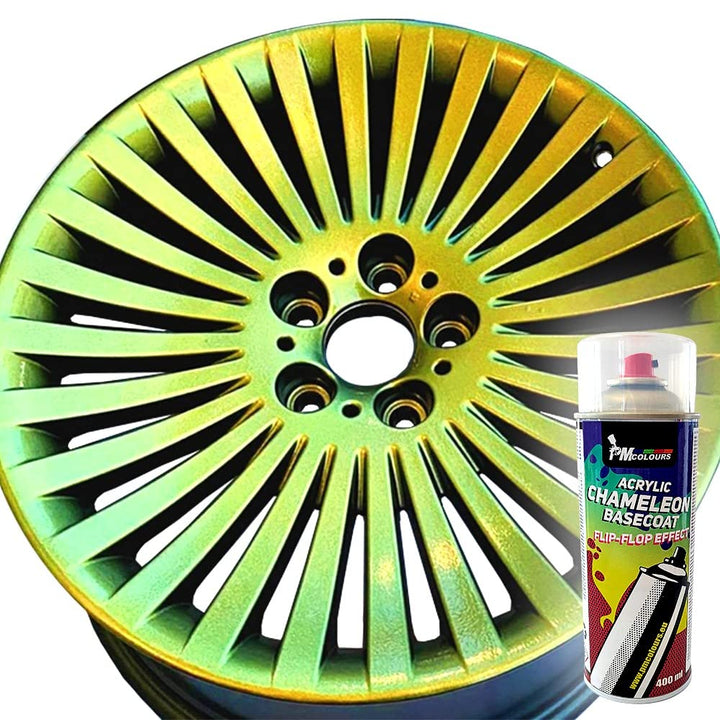 Flip Flop Lack mit Multi Color Chamäleon-Effekt SOLARIS, Sprühdose 400 ml, BCB-Basecoat (gold-grün),