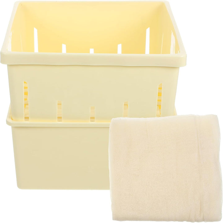 VICASKY Tofu Herstellungsform aus Kunststoff mit Komfortablem Griff und Saftabscheidung Beige Tofu K