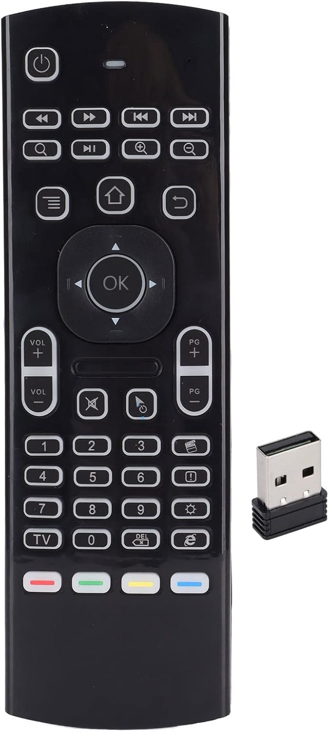 Air Fly Mouse Keyboard, Kabellose Fernbedienung mit Hintergrundbeleuchtung, für Android TV Box PC La