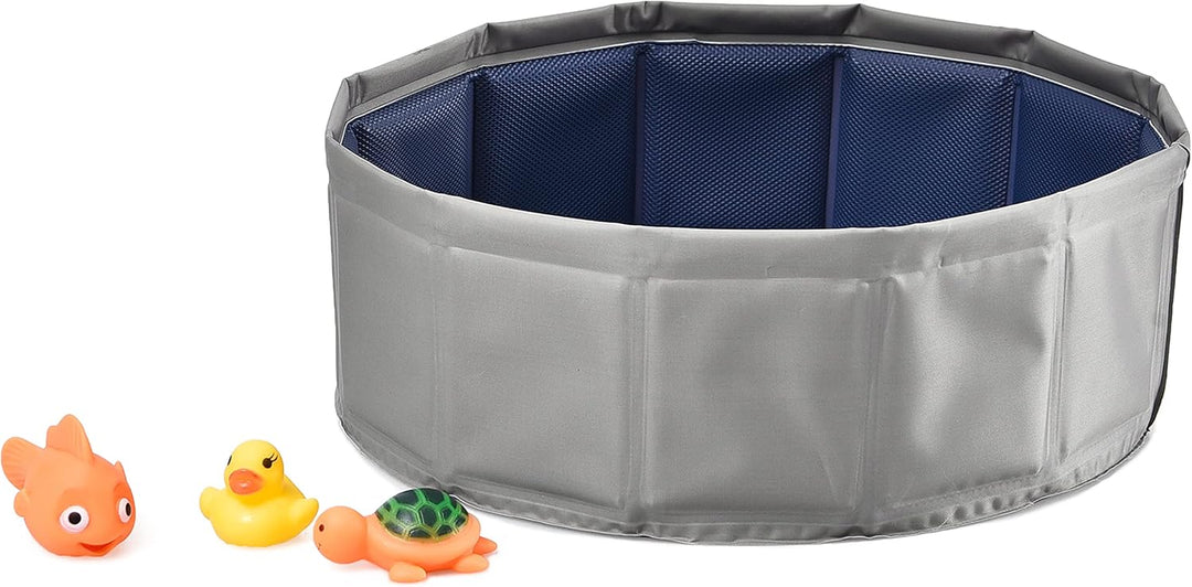 Dehner Lieblinge Katzenpool Water Games, Ø 30 cm, Höhe 10 cm, Kunststoff, grau/blau Keine Angabe, Ke