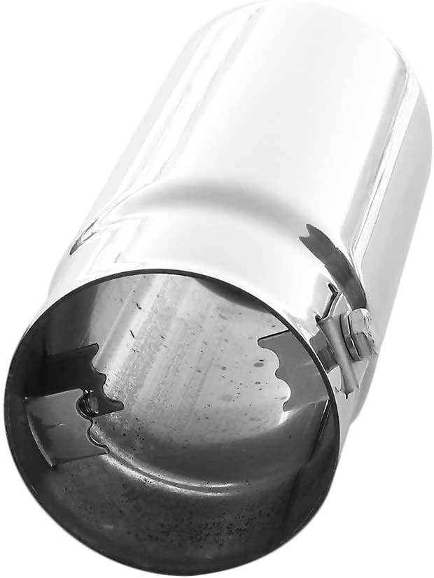 Auspuffblende Endrohr Auspuff Universell Schalldampf Edelstahl Rund bis 58mm Chrom AutoHobby
