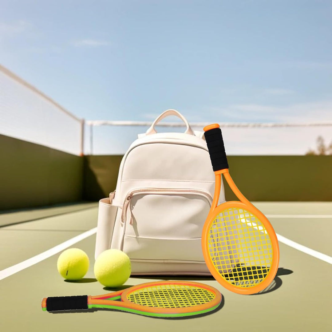Kinder tennisschläger Set 17 Zoll,Mit 4 weichen Trainingsbällen & 6 Badminton-Federbällen – Geeignet