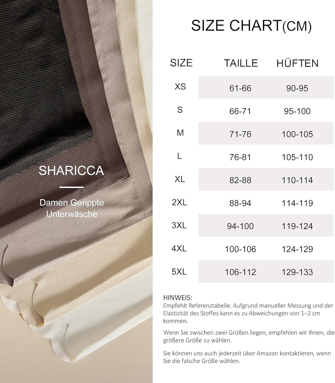 SHARICCA Nahtlos Slips Unterwäsche Damen Hohe Taille Bequeme Seamless Hipster Slips No Show Unterhos