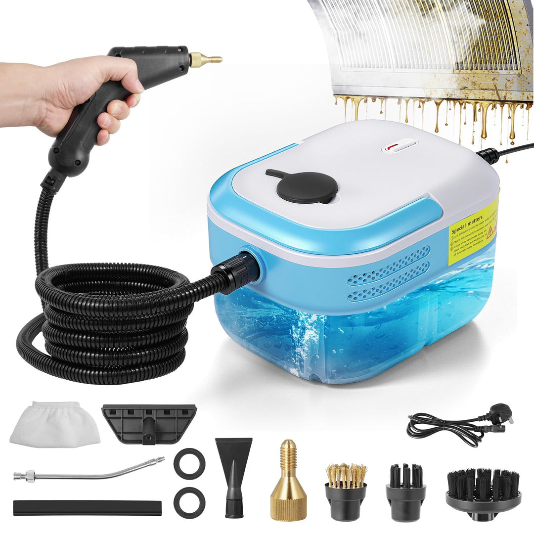 Hochdruck Dampfreiniger Handgerät 2200W, 1,2L Wassertank, 15s Schnellaufheizung, Tragbarer Dampfrein