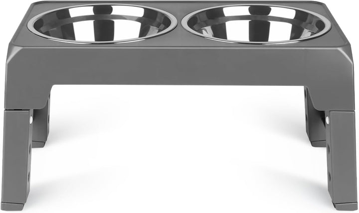 2-In-1 Auslaufsicher Wassernapf Mit Langsamfütterer Hundenäpfe, 3 Höhen Einstellbar, Rutschfester Fü