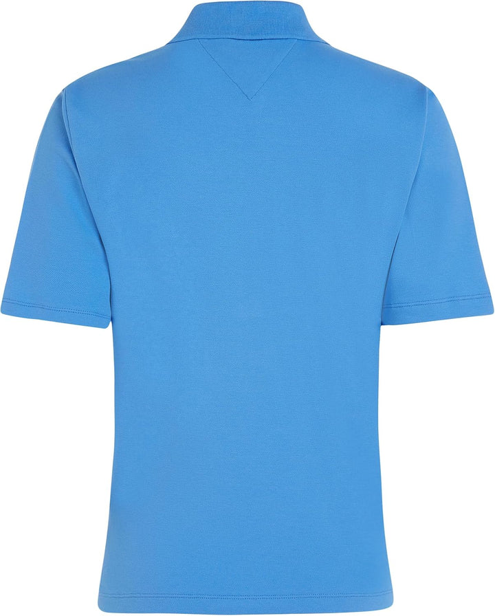 Tommy Hilfiger Damen 1985 Reg Pique Polo Ss Kurzarm Poloshirts, Blau (Blue Spell)