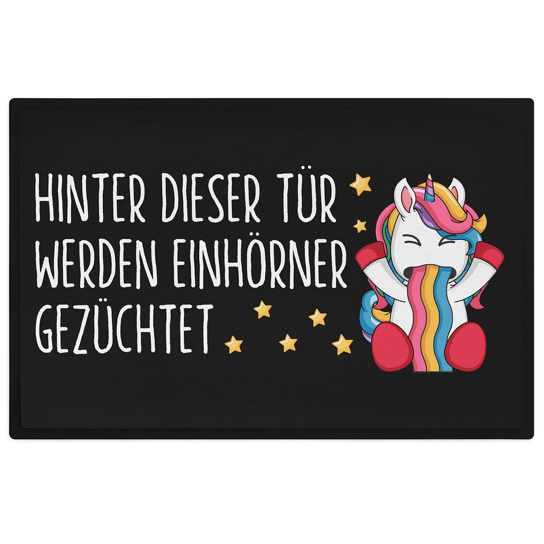 Trendation - Lustige Fussmatte Frauen Spruch Einhorn Witz Kollegin Einhörner Geschenkidee Verrückte