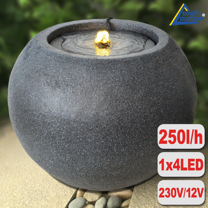 Gartenbrunnen Brunnen Zierbrunnen Zimmerbrunnen Brunnen mit LED-Licht 230V Wasserfall Wasserspiel fü
