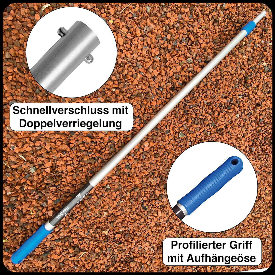 FenWi 2m Profi Alu Teleskopstange Länge stufenlos verstellbar bis 200cm Aluminium-Teleskopstiel