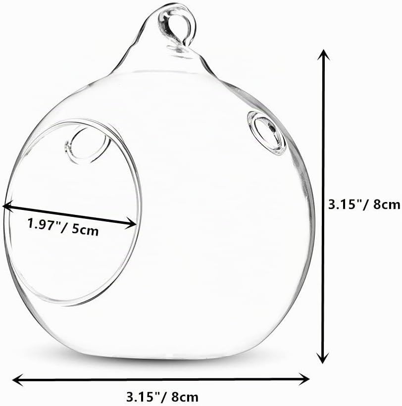 Nuptio 12 Stücke 8cm Hängen Glaskugel Teelicht Kerzenhalter Paket Aktualisiert Hause Hochzeit Mittel