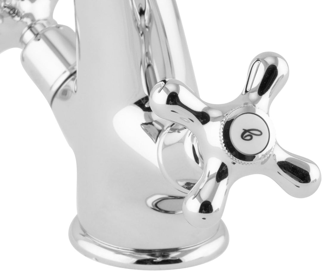 PaulGurkes Design Armatur Nostalgie Retro Waschtischarmatur Waschtischbatterie Wasserhahn Kreuzgriff