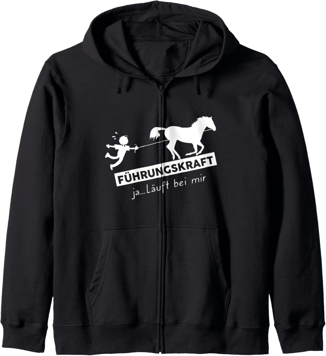 Führungskraft Pferd lustiger Reitsport Pferde Reiter Spruch Kapuzenjacke