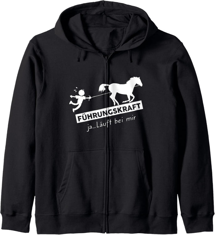 Führungskraft Pferd lustiger Reitsport Pferde Reiter Spruch Kapuzenjacke