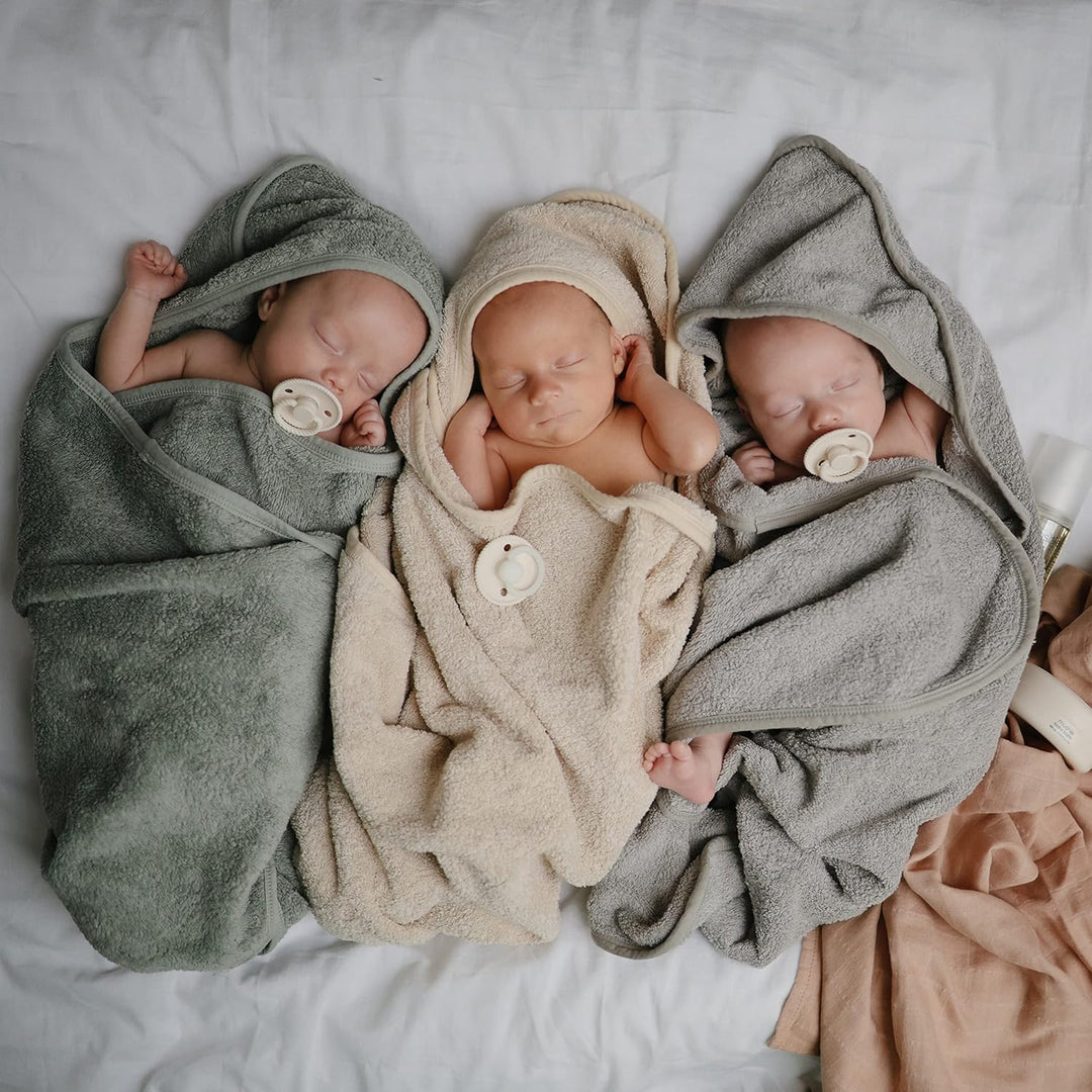 mushie Baby Handtuch mit Kapuze | Kapuzenhandtuch Für Mädchen und Jungen | 100% Baumwolle | 77,5x77,