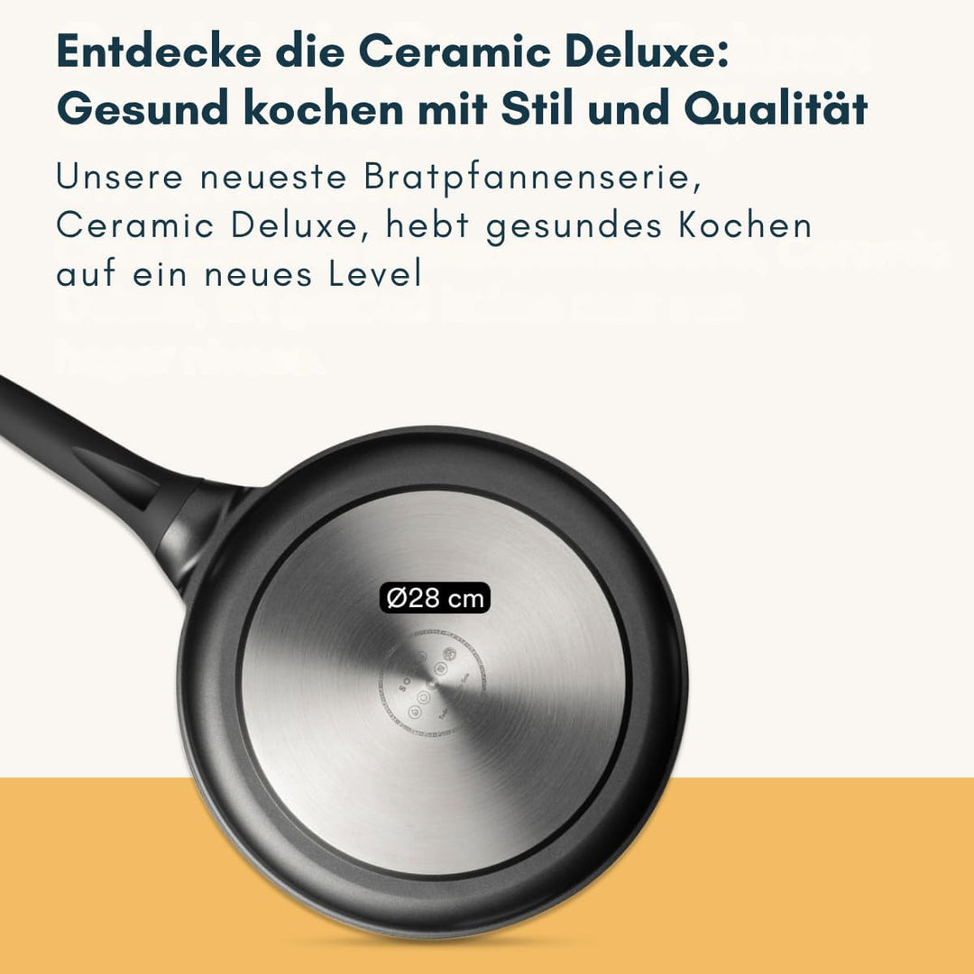 Sola Bratpfanne Ceramic Deluxe Ø 28 cm – induktionsgeeignet – keramische Antihaftbeschichtung