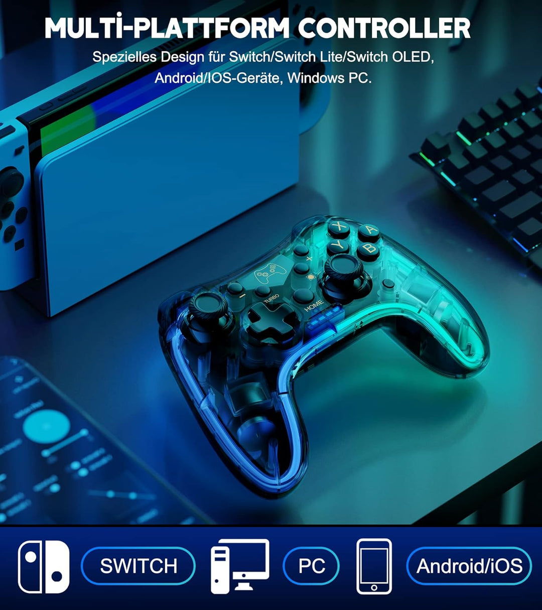 Wireless Switch Controller für Switch/Lite/OLED Konsole,Switch Controller mit Präzise Bewegungssteue