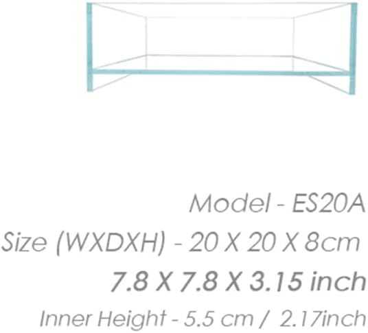 HIRO Aquatics Nano hohes randloses Aquarium, niedriges Eisen, rahmenlos, extra klar, mit schwimmende