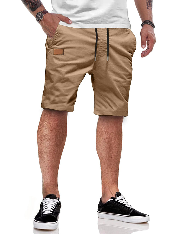 JMIERR Kurze Hosen Herren Sommer Shorts Herren Chino Baumwolle Elastische Taille mit Taschen S-3XL S