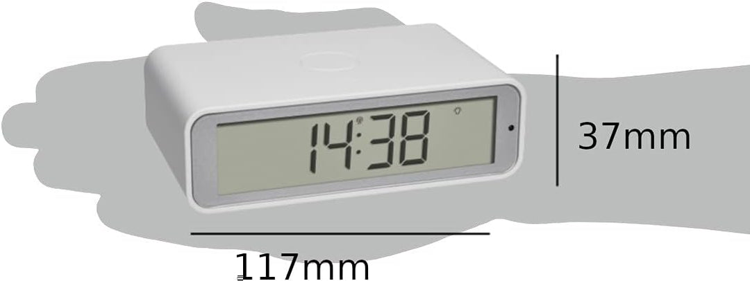 TFA Dostmann Funk-Wecker Twist, 60.2560.02, einstellbare Snooze-Dauer, umdrehbares Display, modern,