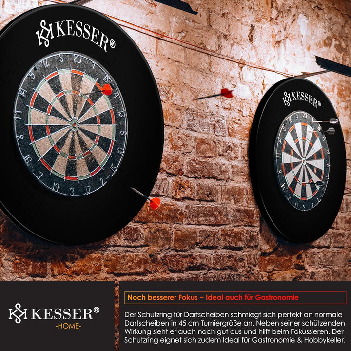 KESSER® Dartscheibe Catchring Schutzring Ø45cm | Auffangring rund Stabiler Wandschutz Zubehör | pass