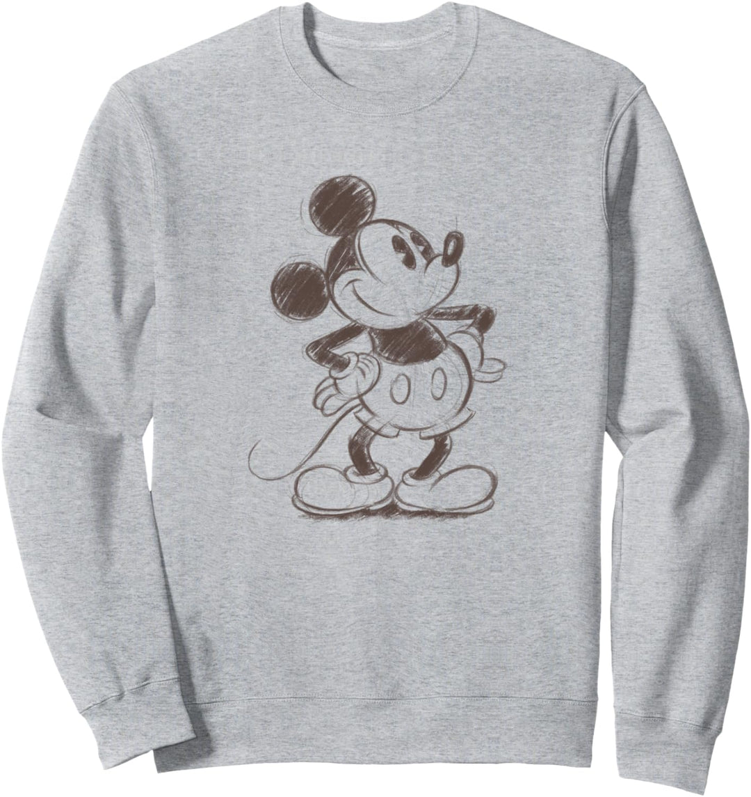 Disney Mickey Mouse Classic Retro Sketched Profile Sweatshirt