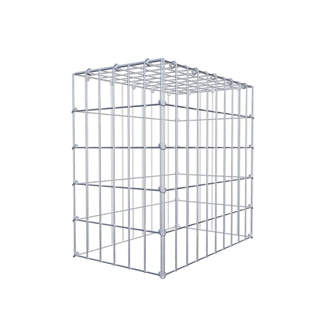 GABIONA Anbau-Gabione Typ3 eckig, Maschenweite 5 x 10 cm, Tiefe 30 cm, Gabione 50 x 50 x 30 cm (L x