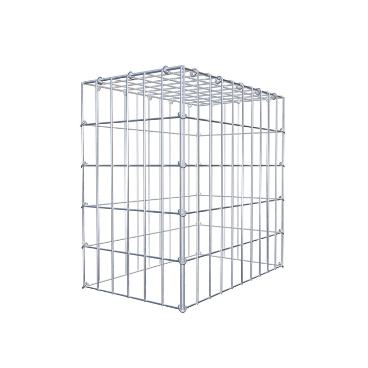 GABIONA Anbau-Gabione Typ3 eckig, Maschenweite 5 x 10 cm, Tiefe 30 cm, Gabione 50 x 50 x 30 cm (L x